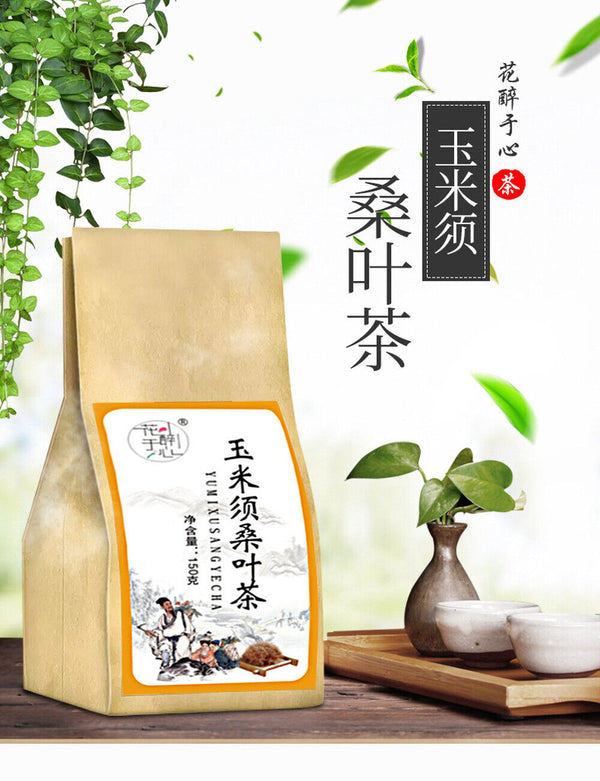 Natural Mulberry Leaf Corn Stigma Tea 100% Chinese Herbal Tea 150g / 30 Bags