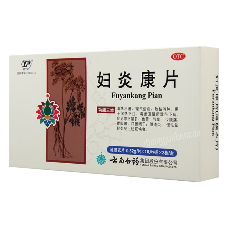 YNBY Fuyankang Pian 云南白药云丰妇炎康片 Main image