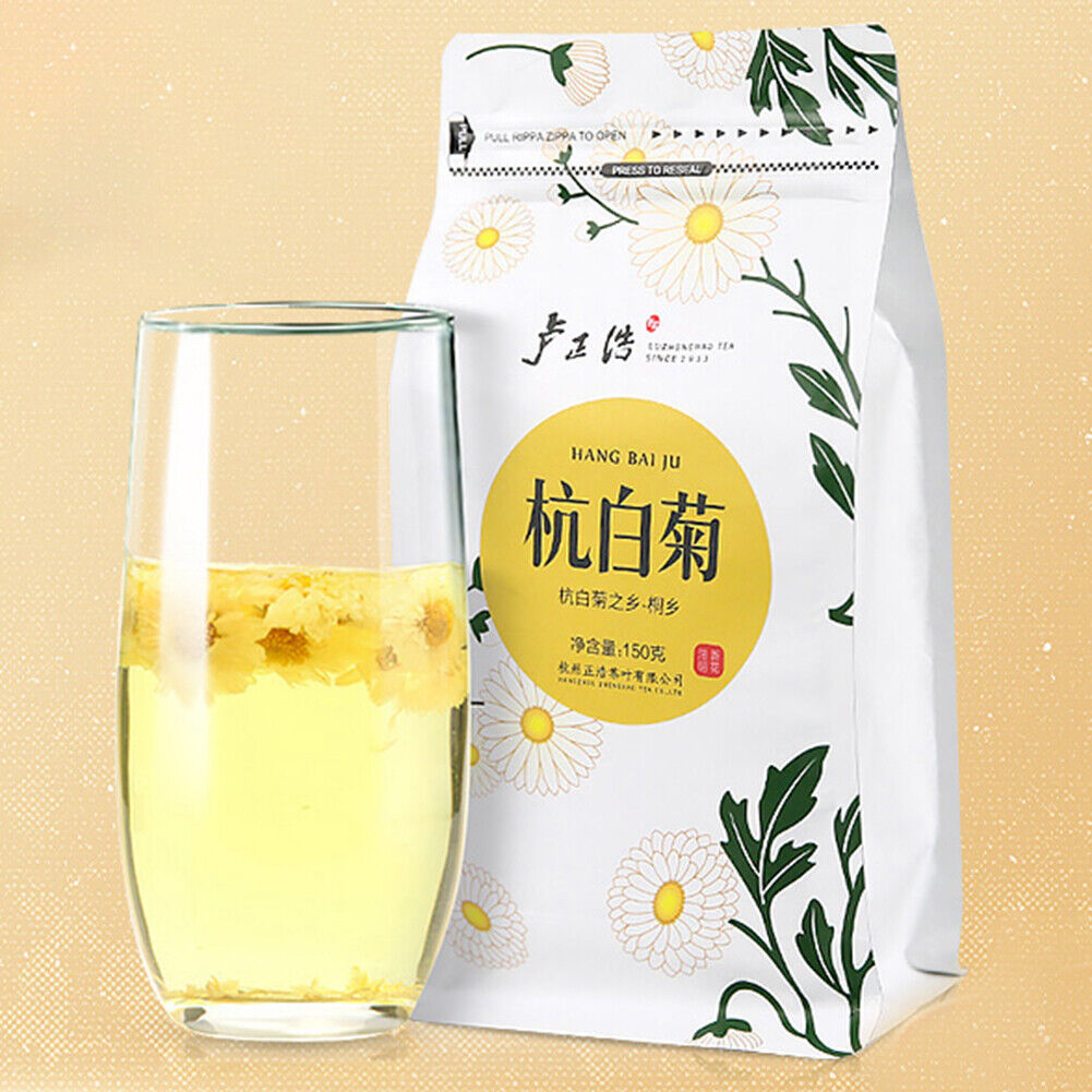 juhua TeaChrysanthemum Tea Healthy Herb卢正浩150g杭白菊hangbaiju特级桐乡菊花茶养生健康花草茶清醇甘美清热明目