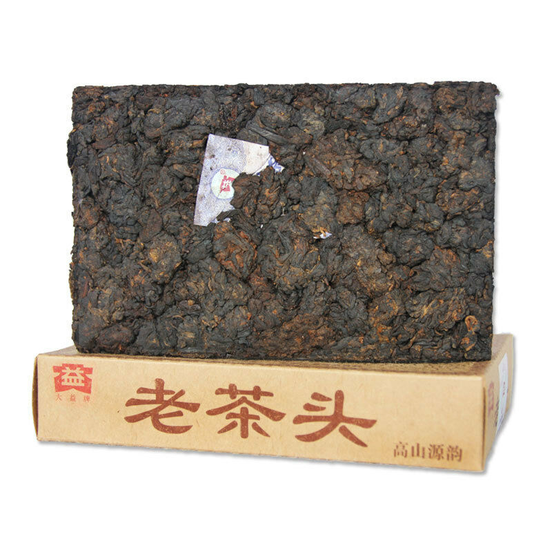 Lao Cha Tou Menghai Dayi Lao Cha Tou TeaPu-erh Ripe Puer Brick Ancient Tree 250g Main image
