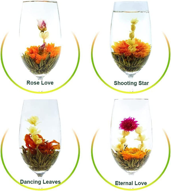 TEARELAE Blooming Tea Flowers 16pcs Individually Sealed Flowering Tea Balls