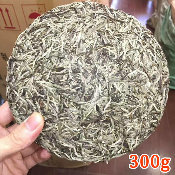 300g Premium Silver Needle White Tea Cake Chinese Organic Bai Hao Yin Zhen Tea