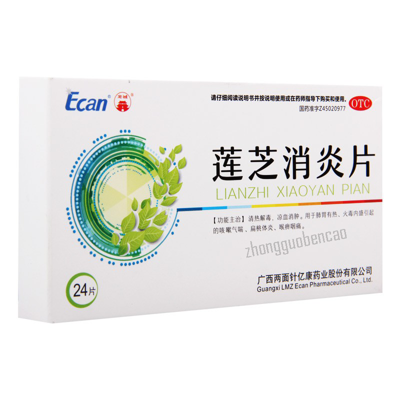Longcheng Lianzhi Xiaoyan Pian 龙城莲芝消炎片 Secondary image