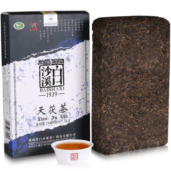 Gold Flower Tea Black Tea Brick TIAN FU CHA Anhua Baishaxi 1939 Dark Tea 1kg