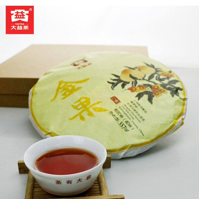 Golden Fruit * Menghai Tea Factory TAETEA Puerh Shu Dayi Ripe Puer Tea 357g Secondary image