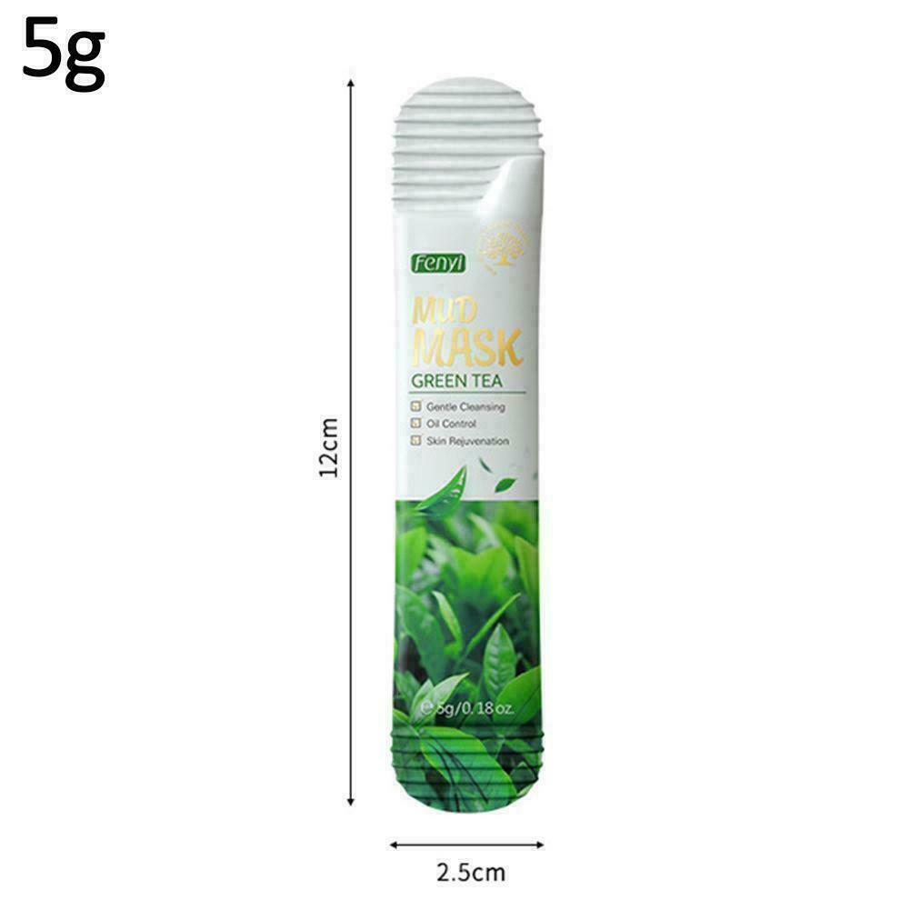 Green Tea Mud Mask Deep Cleansing Oil Control Moisturizing 5G Facial NEW D5K1