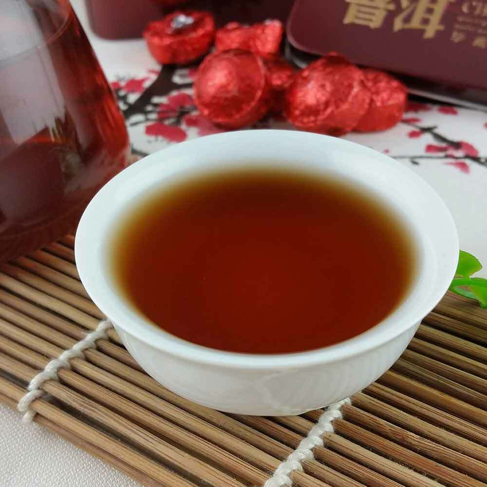/yr Rose Mini Ripe Puer Tuocha Yunnan Shu Pu er Puerh Gift Packing 75g