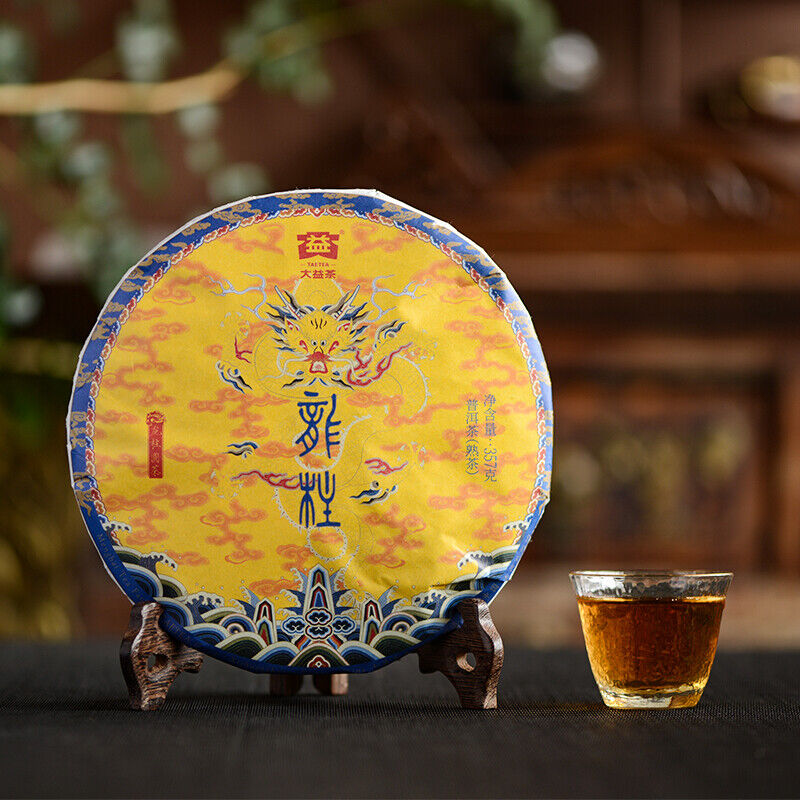 Ripe Puer Cake Dragon Pole TAETEA Menghai Dayi Classical Pu-erh Tea 357g 2101