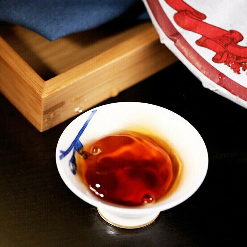 7578 Pu-erh Tea Cake Old Tree Ripe Pu'er Haiwan Lao Tong Zhi Old Comerade 357g