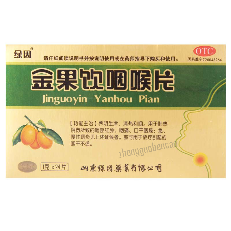 Lvyin Jinguoyin Yanhou Pian绿因金果饮咽喉片 Main image