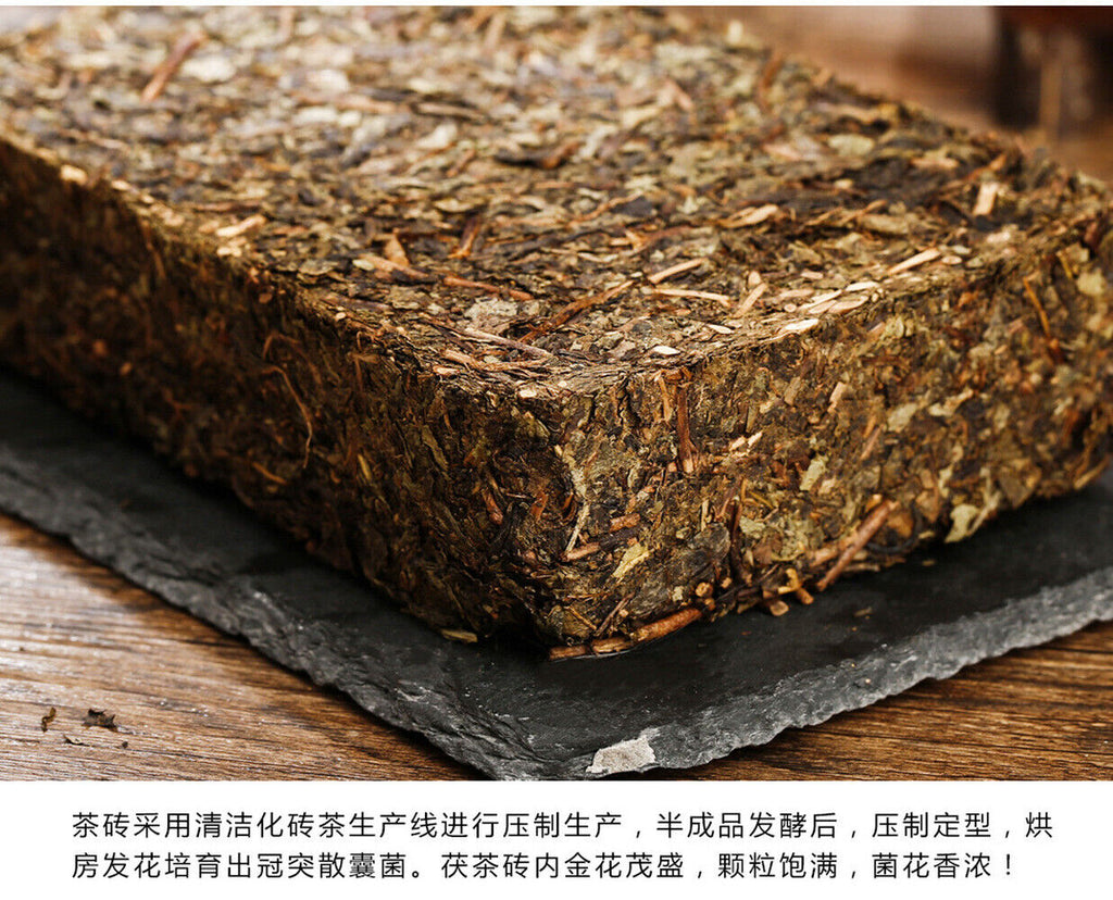 Hunan Anhua Black Tea Anhua Baishaxi 1953 Fucha Golden Flower Dark Tea 338g