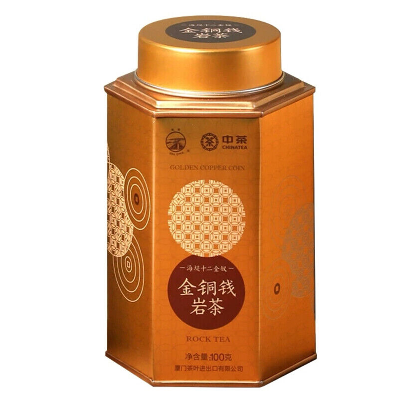 Tin Specialty Tea Golden Gopper Coin Fujian Wuyi Rock Tea Oolong Tea 100g