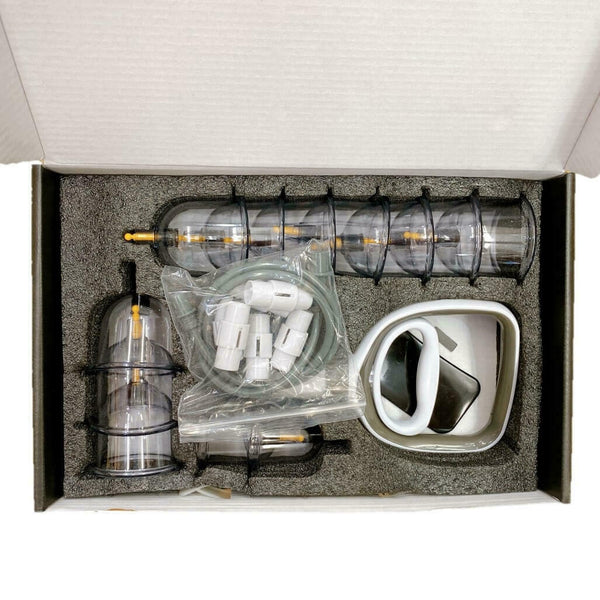 Professional Acupoint Cupping Set, 4th Generation Pump Gun & Cups (12 Cups)真空拔罐器