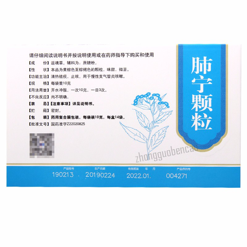 Xiuzheng Feining Keli 修正肺宁颗粒 Main image