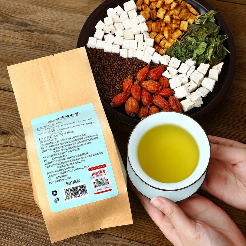 Tongrentang Fu Ling Zhi Zi Ju Ju Cha Tian Ran Cha北京同仁堂茯苓栀子菊苣茶天然降酸茶150g(5*30袋 ) Main image