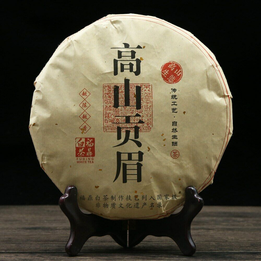 350g Chinese Fuding White Tea High Mountain Gong Mei Shou Mei White Tea Cake Secondary image