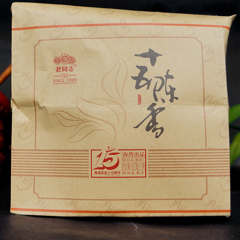 Old Comrade Ripe Puer 15 Anniversary Chen Xiang Puerh Lao Tong Zhi Haiwan 357g