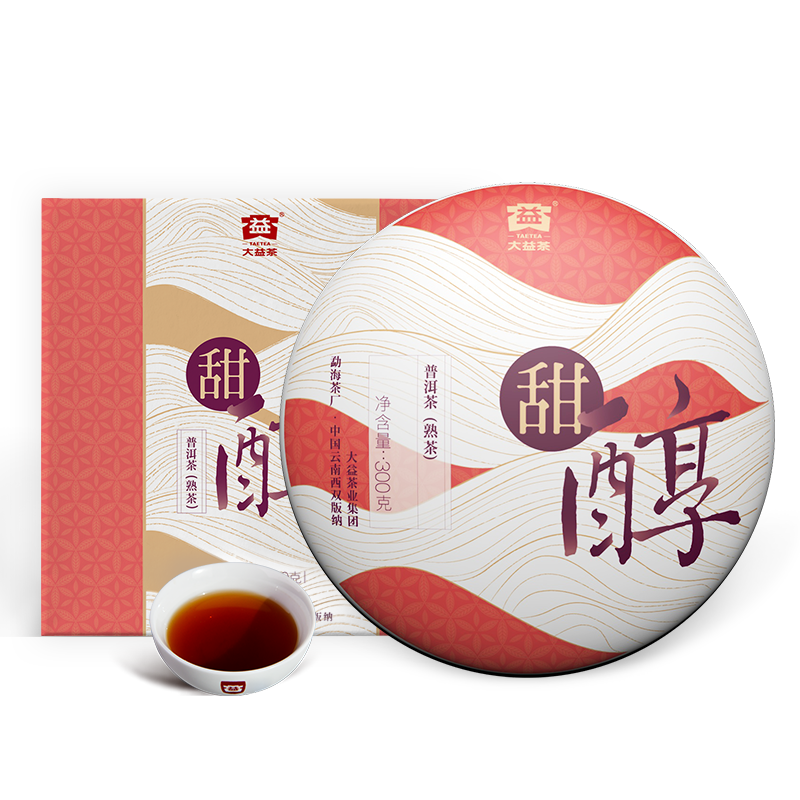Ecology TIAN CHUN TAETEAMenghai Dayi Pu-erh Ripe Cake Organic Black Tea Box 300g