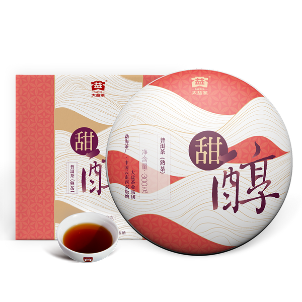 Ecology TIAN CHUN TAETEAMenghai Dayi Pu-erh Ripe Cake Organic Black Tea Box 300g