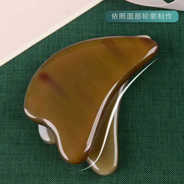 Pai Lang Tian Ran Niu Jiao Gua Sha Ban Mian Bu Mei Rong Qi派朗天然牛角刮痧板面部美容器全身通