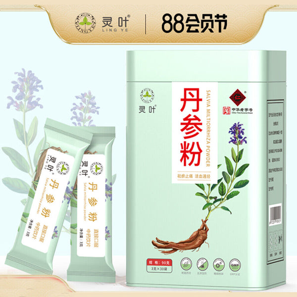 100%pure Natural Salvia Power Herbal Tea danshenfeng3g*30袋丹参粉纯紫丹参粉养生茶冲服煲汤做面膜天然健康
