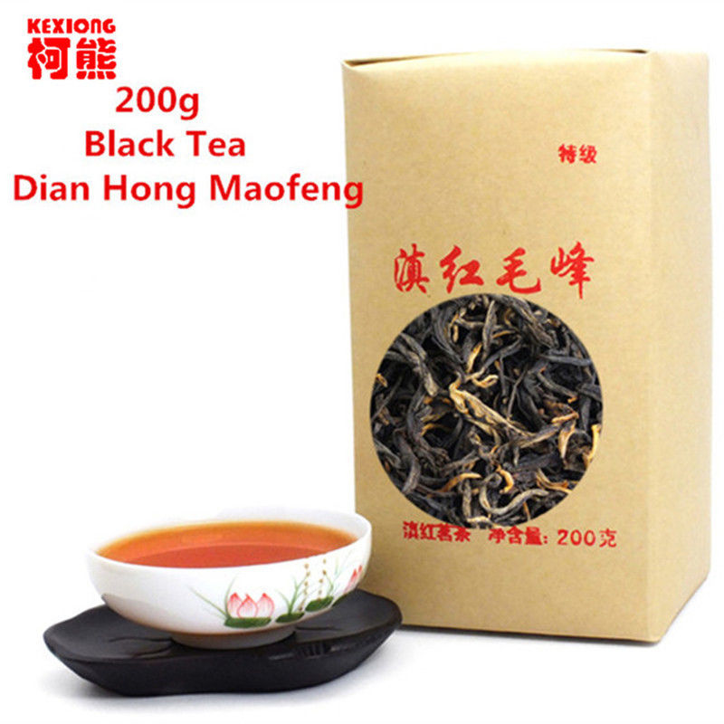 TemuTea 200g Dian hong maofeng organic tea large congou black tea premium red