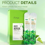 Green Tea Mud Mask Deep Cleansing Oil Control Moisturizing 5G Facial NEW D5K1