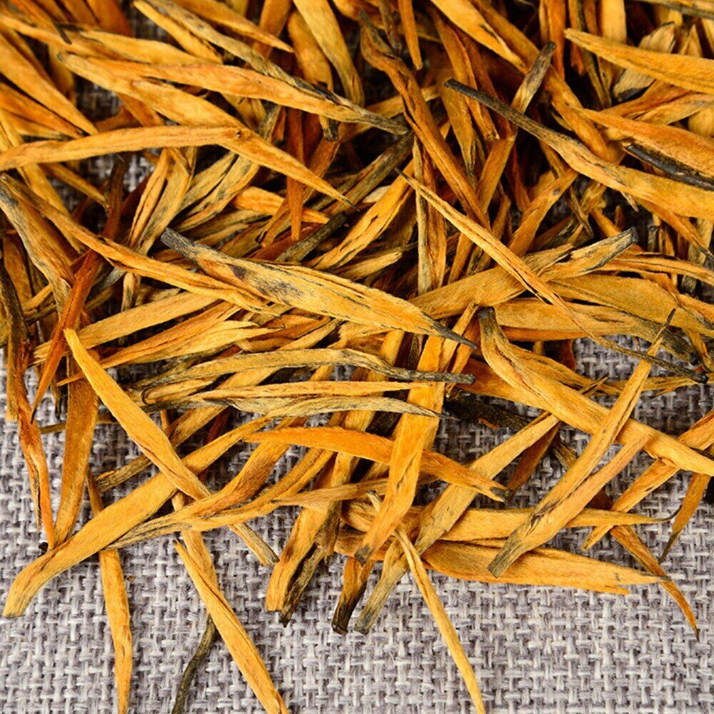 Yunnan Fengqing Big Golden Needle Tea Big Single Bud Black Chinese Tea 100g