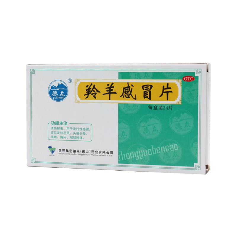 Dezhong Lingyang Ganmao Pian 德众羚羊感冒片 Secondary image