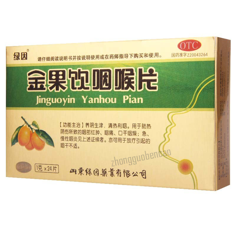 Lvyin Jinguoyin Yanhou Pian绿因金果饮咽喉片 Secondary image