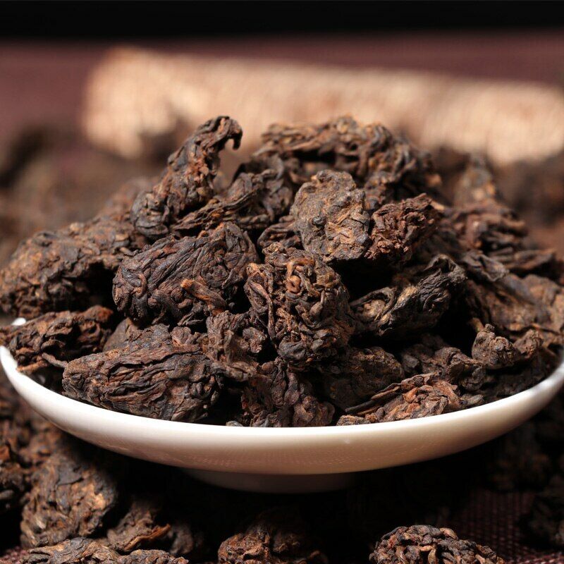 Aged Golden Bud Lao Cha Tou Pu-erh Loose Tea Ripe Puer Nubs Nugget Tea Secondary image