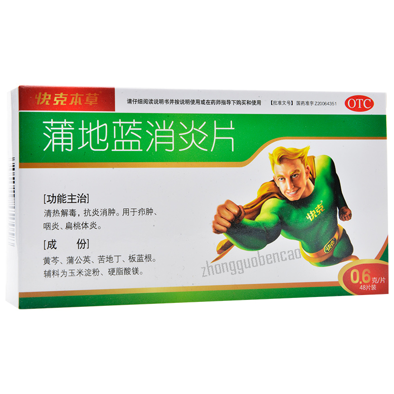 快克本草蒲地蓝消炎片 Kuaikebencao Pudilan Xiaoyan Pian Main image