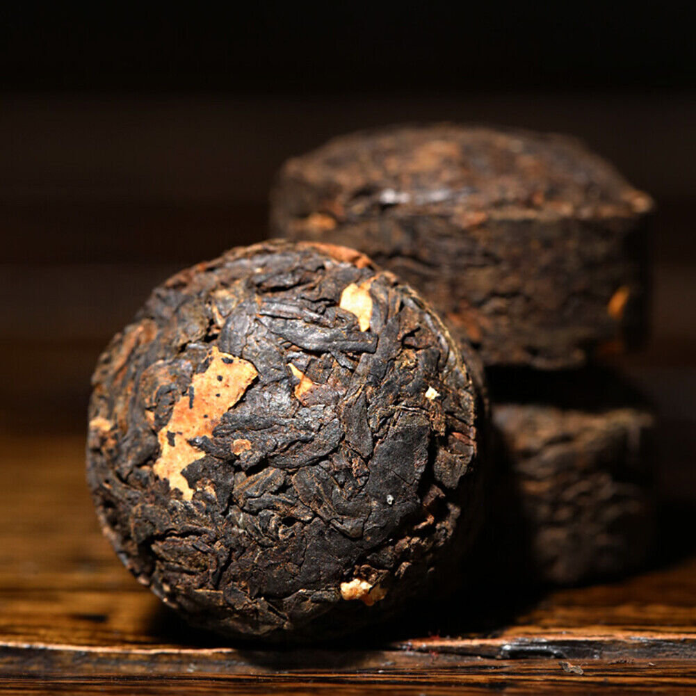 Yunnan Small Puerh Tea Cake Tangerine Peel Pu'er Tea Chinese Puer Black Tea 500g Main image