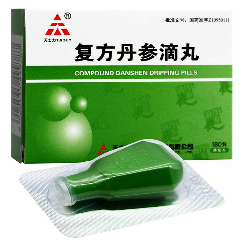 Compound Danshen Dripping Pills/Fu Fang Dan Shen Di Wan (180 Pills/Box)复方丹参滴丸