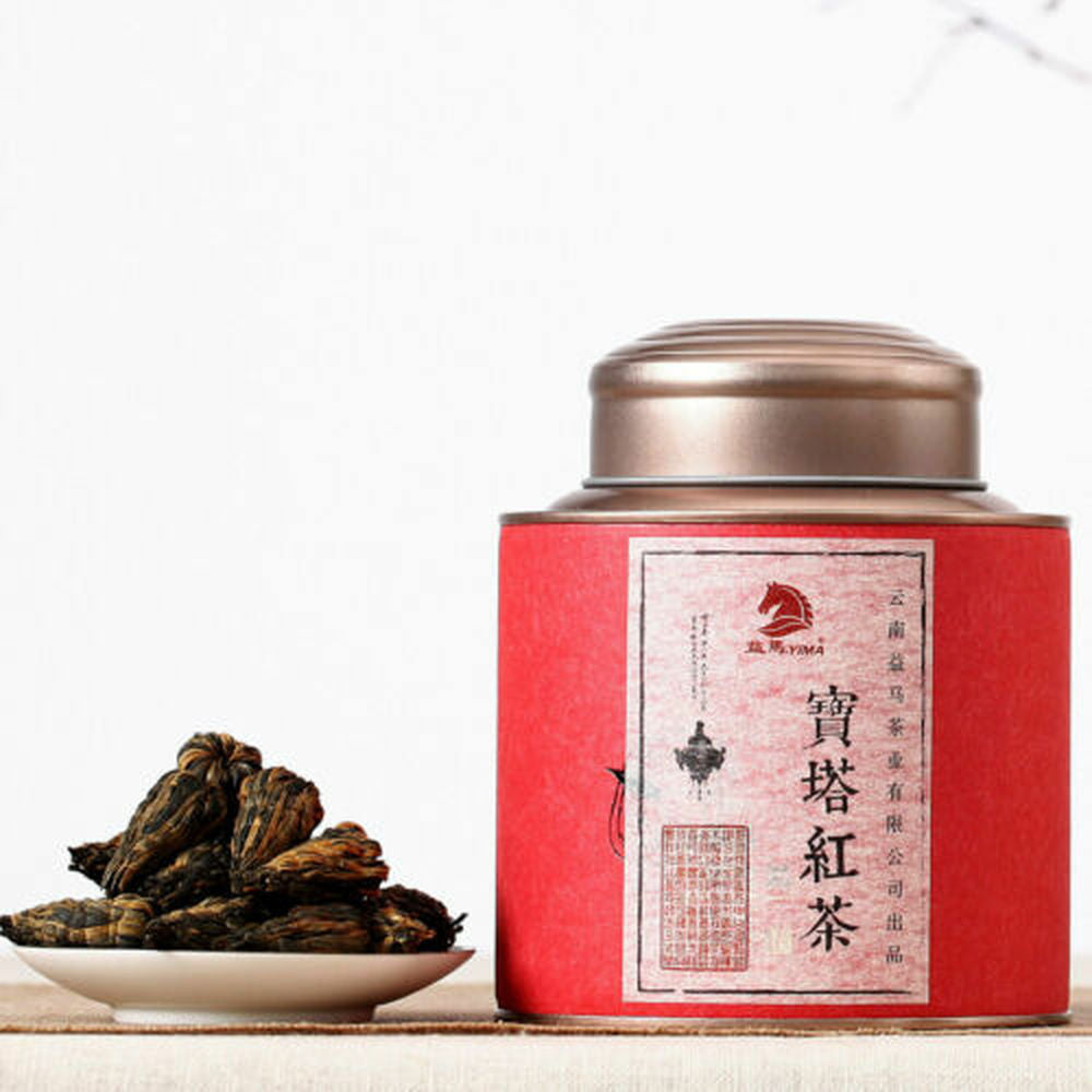 Original Dianhong Black Tea Chinese Yunnan Tea 中国茶叶红茶 手工滇红茶 云南凤庆滇红茶 宝塔红茶250g/罐 Main image