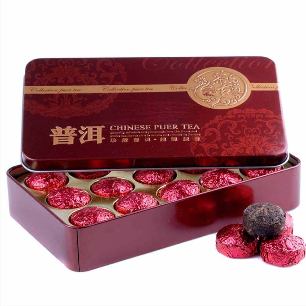 /yr Rose Mini Ripe Puer Tuocha Yunnan Shu Pu er Puerh Gift Packing 75g