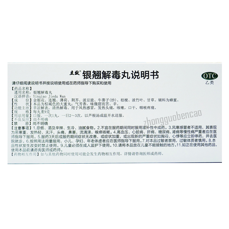 立效银翘解毒丸 Lixiao Yinqiao Jiedu Wan Main image