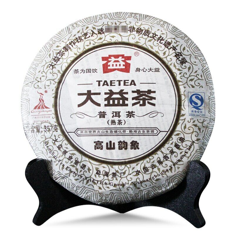 TAETEA Gao Shan Yun Xiang Puer Tea Batch 001 Top-grade Dayi Ripe Puer Tea 357g