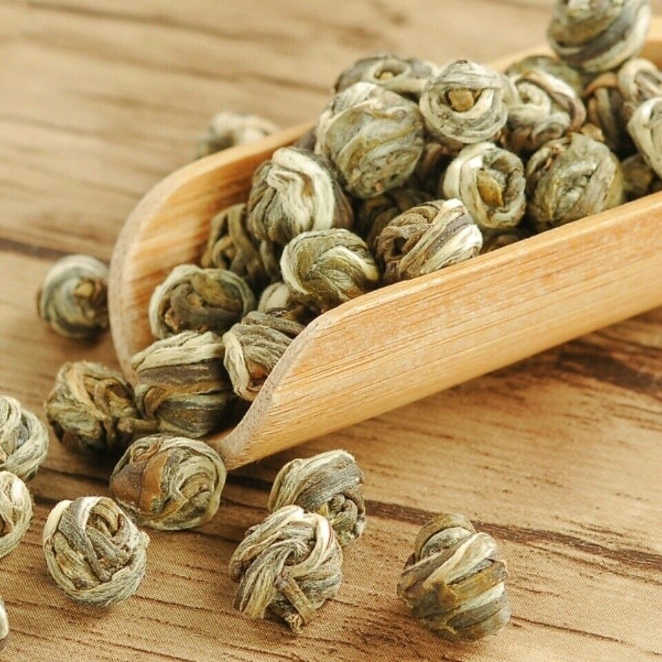 Premium Jasmine Dragon Pearl Ball Tea Puer King Chinese Flower Green Tea