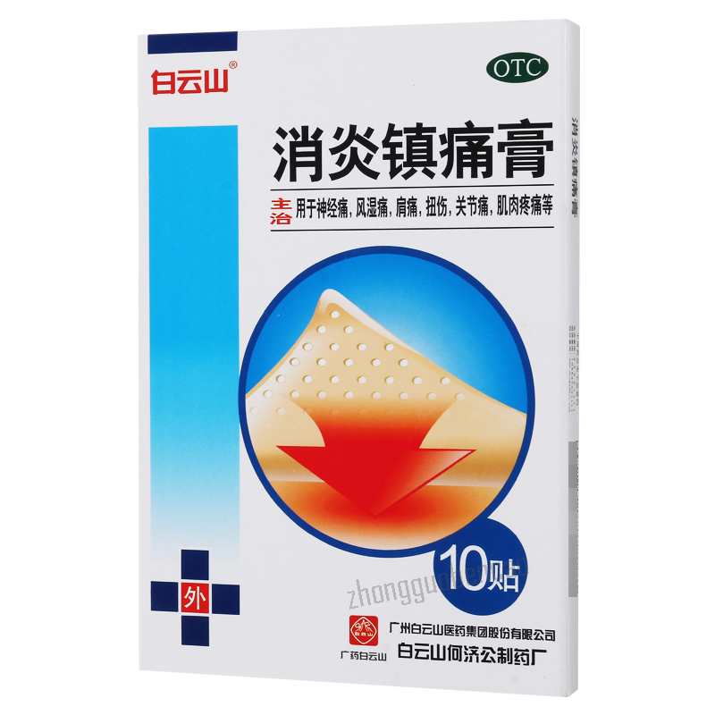 Baiyunshan Xiaoyan Zhentong Gao 白云山消炎镇痛膏 Main image
