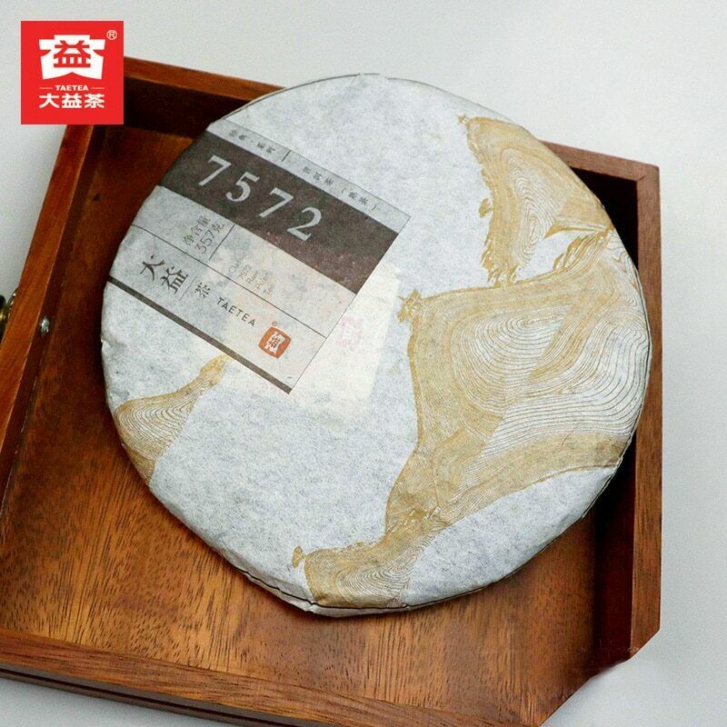 100% Authentic Ripe Puerh Tea TAETEA Dayi 7572 Shu Puer Chinese 357g Secondary image