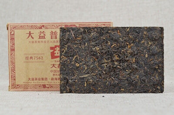 Yunnan Menghai 7562 TAETEA Dayi Tea Pu-erh Brick Tea Ripe Ecology Puer Tea 250g