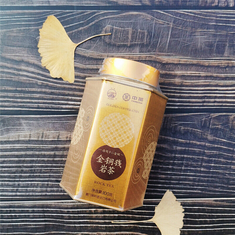 Tin Specialty Tea Golden Gopper Coin Fujian Wuyi Rock Tea Oolong Tea 100g