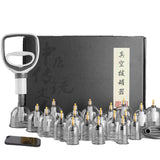 Professional Acupoint Cupping Set, 4th Generation Pump Gun & Cups (24 Cups) 真空拔罐器