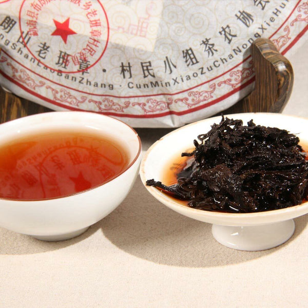 yr Sanpa Lao Ban Zhang Ripe Puerh 100% Natural Shu Puer Tea Ripe Tea 357g