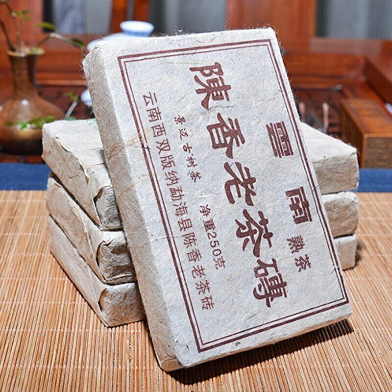 yr Raw Material Old Ripe Puer China Tea Puer Tea Brick Puerh Shu Puer 250g
