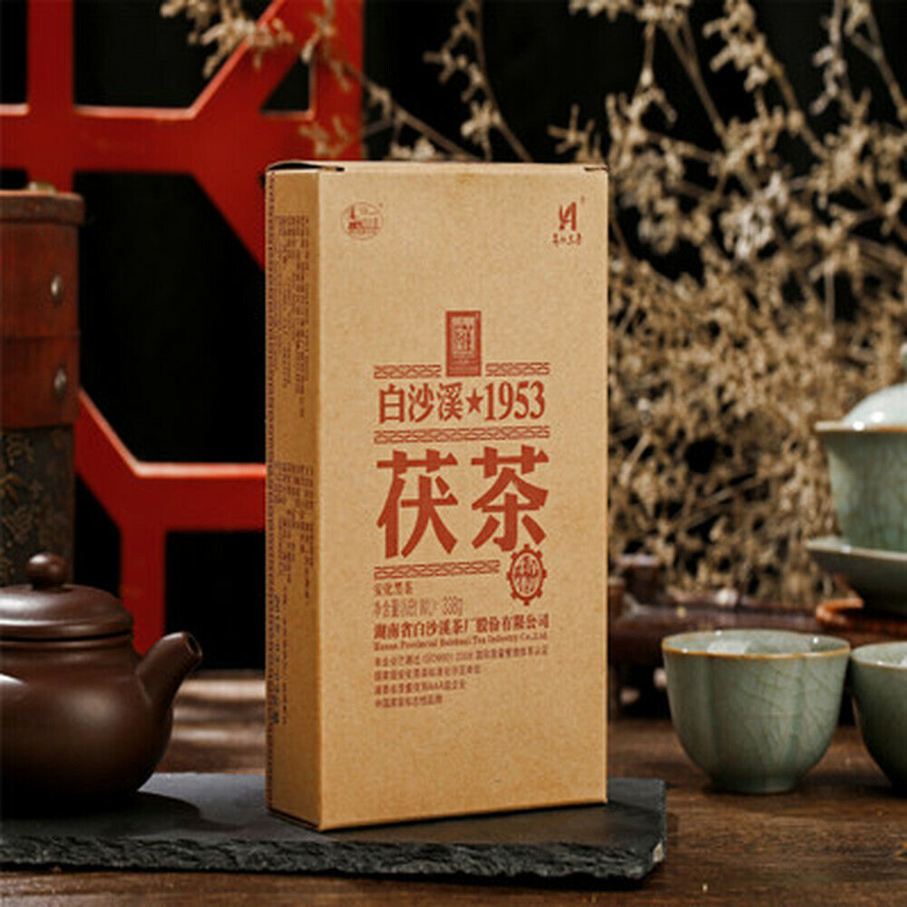 Hunan Anhua Black Tea Anhua Baishaxi 1953 Fucha Golden Flower Dark Tea 338g