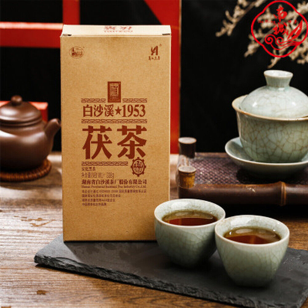 Hunan Anhua Black Tea Anhua Baishaxi 1953 Fucha Golden Flower Dark Tea 338g