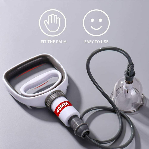 Professional Acupoint Cupping Set, 4th Generation Pump Gun & Cups (24 Cups) 真空拔罐器
