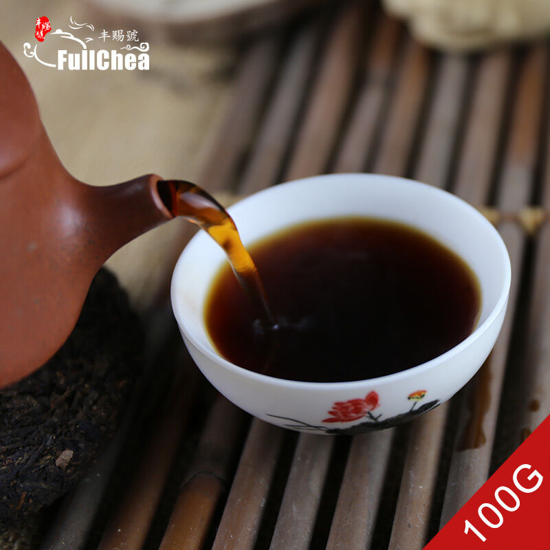yr Yunnan Puer Cake Shu Pu er Long Dao Ripe Puerh Tea Cake 100g Secondary image